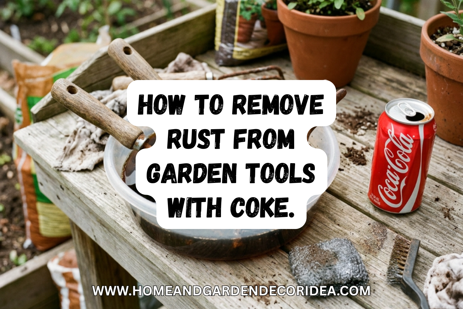 How To Remove Rust From Garden Tools With Coke.