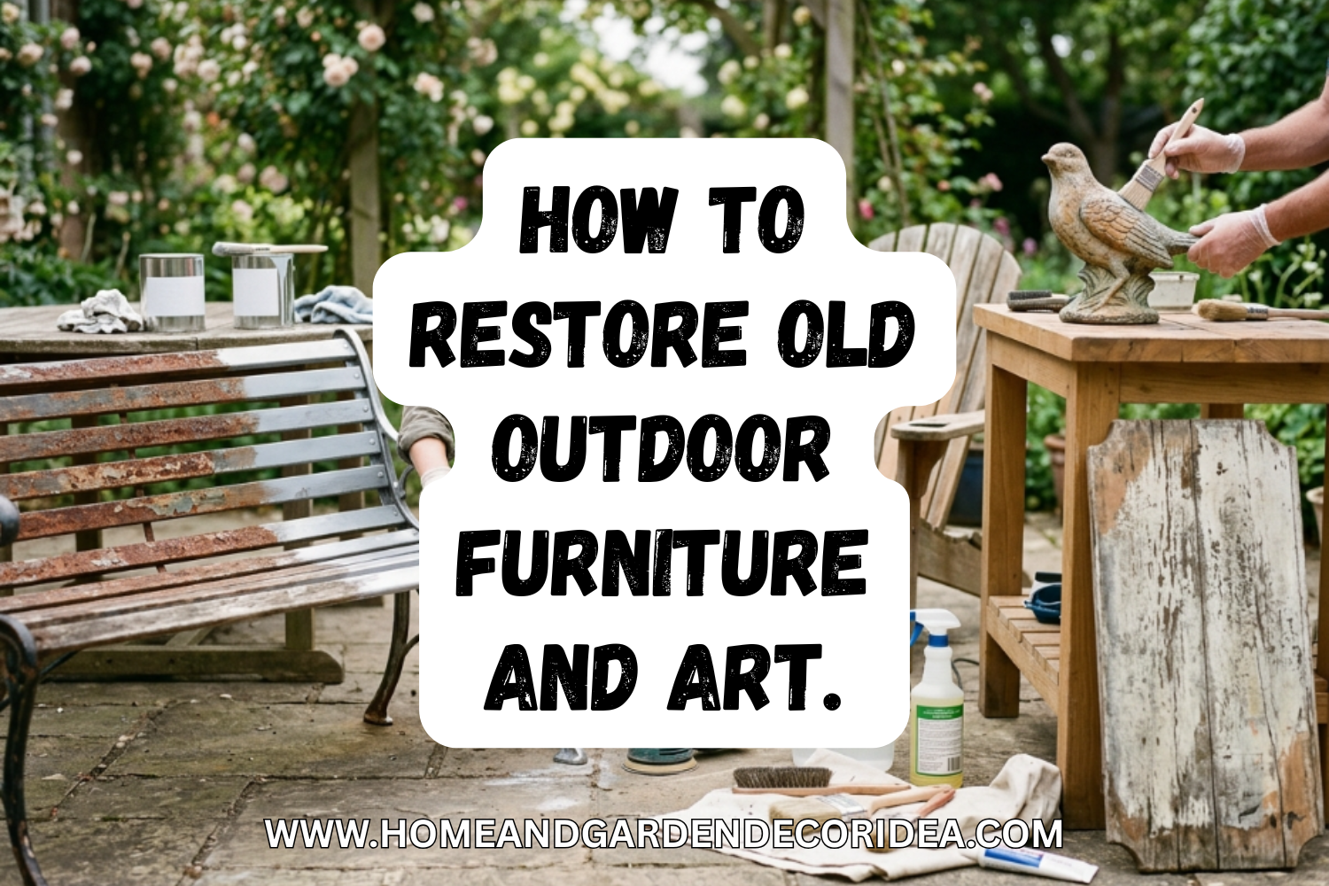 How To Restore Old Outdoor Furniture And Art.