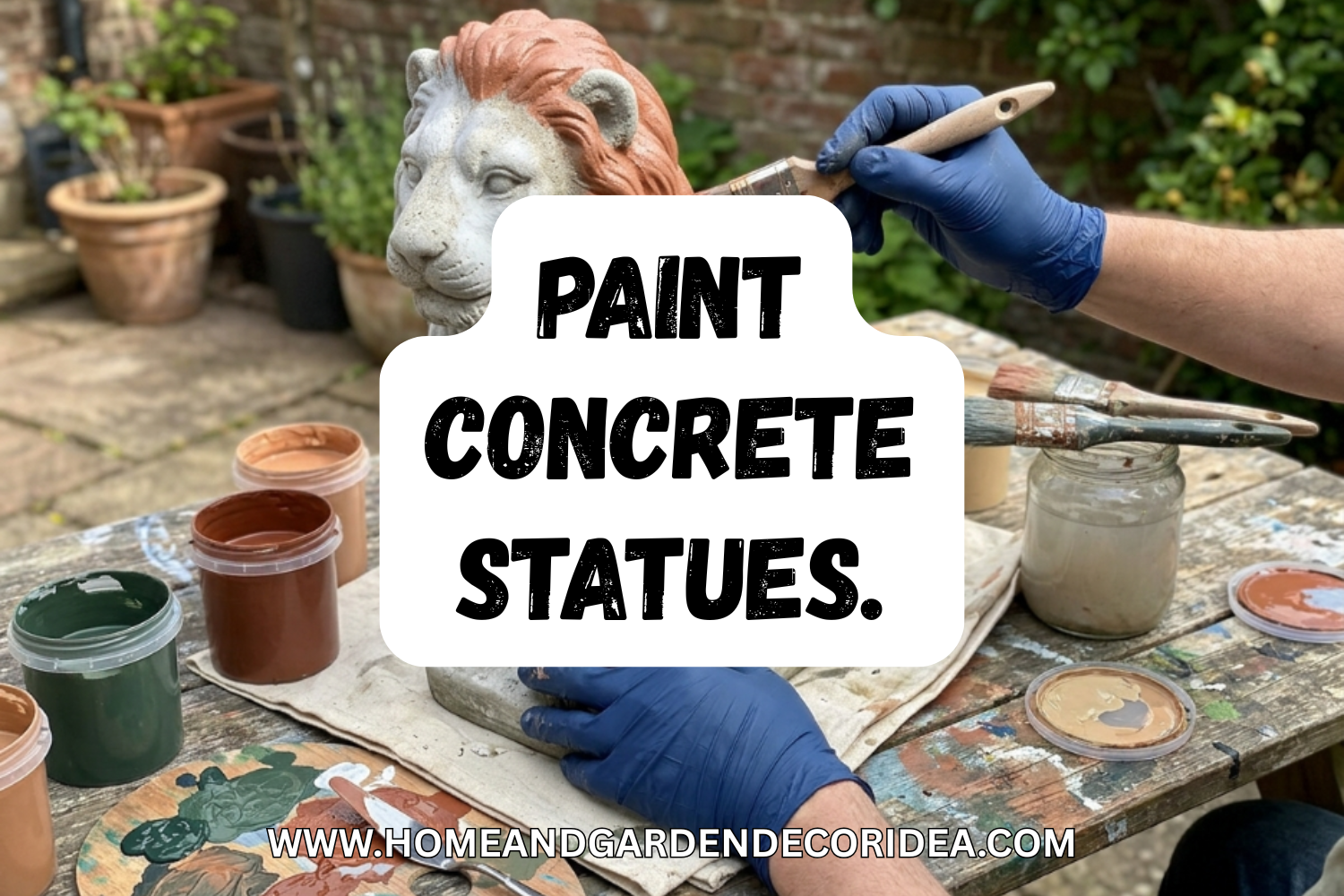 How To Paint Concrete Statues.
