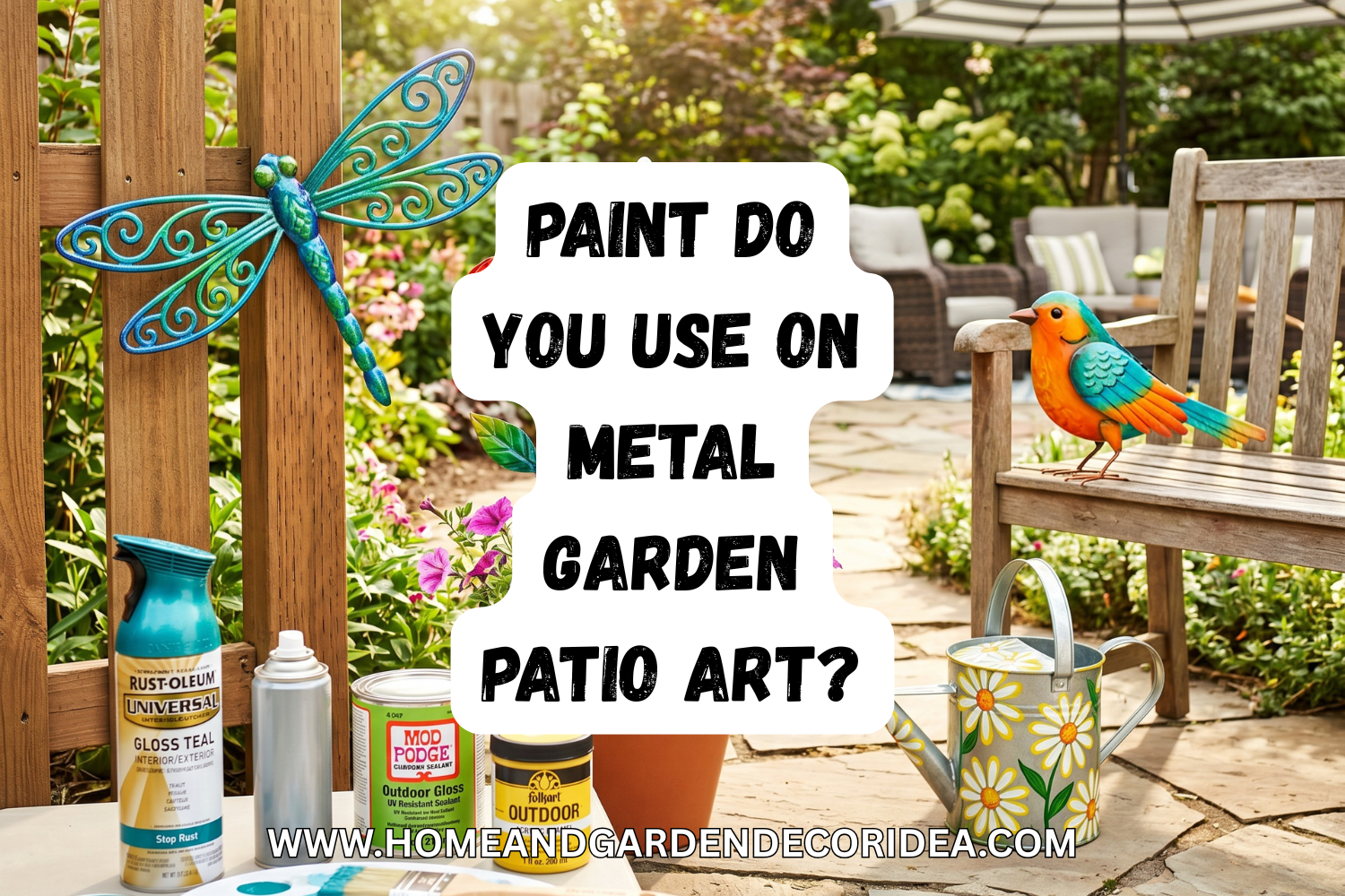 What Kind Of Paint Do You Use On Metal Garden Patio Art?