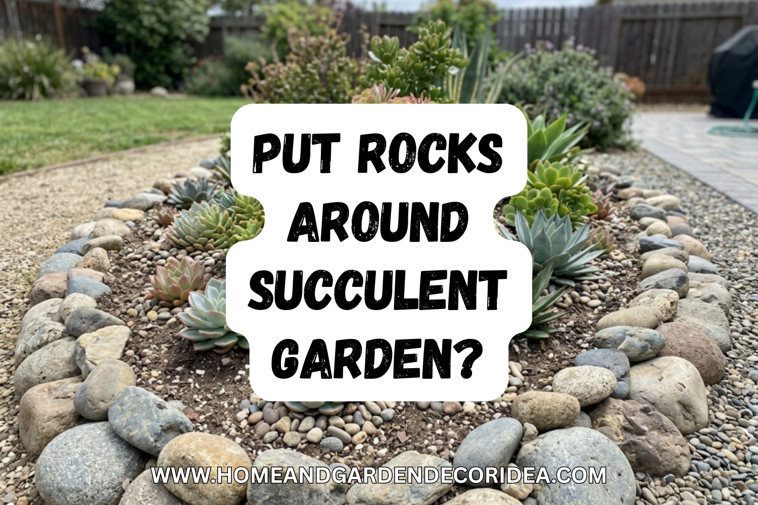 Should You Put Rocks Around Succulent Garden?
