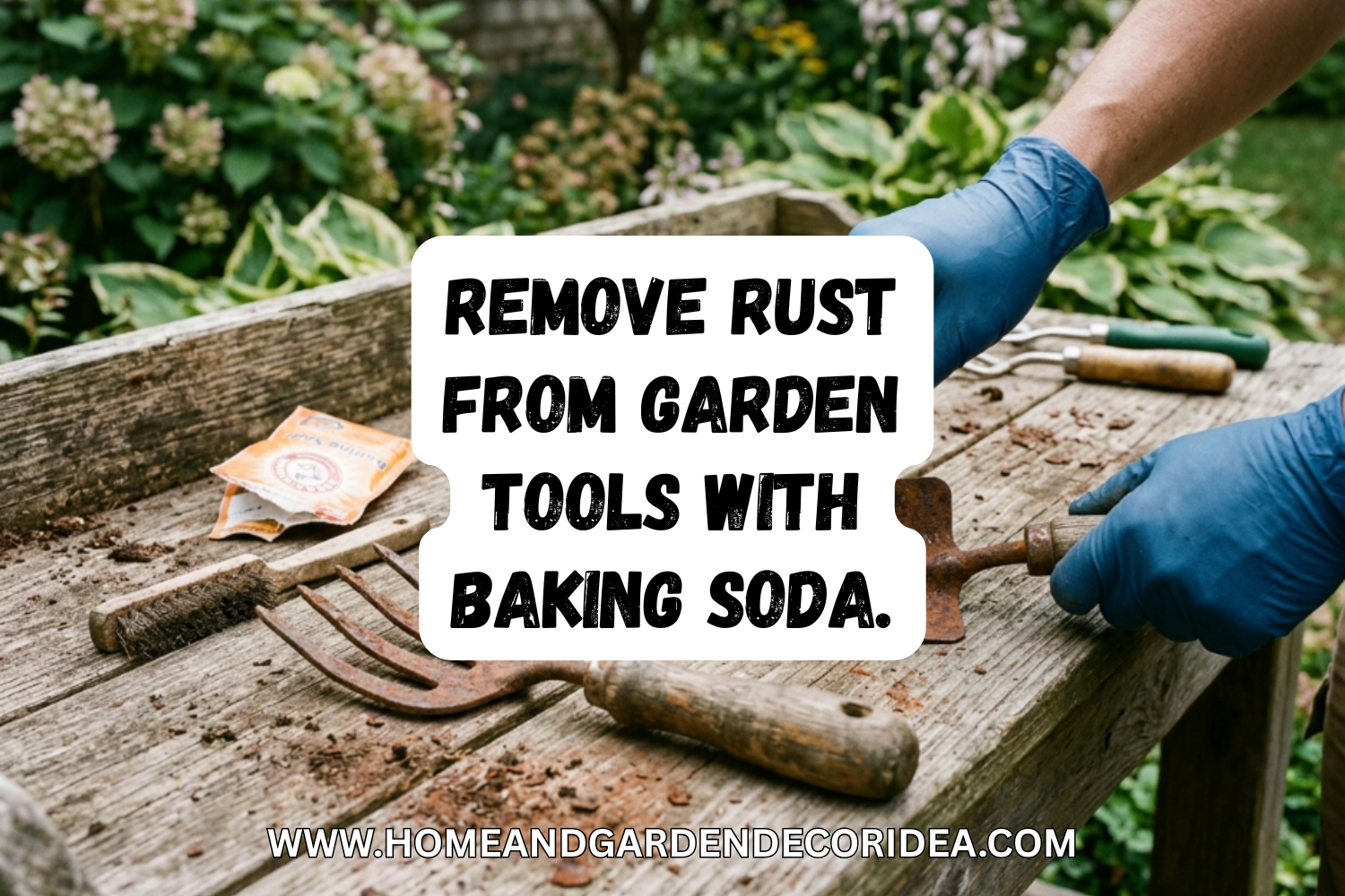 How To Remove Rust From Garden Tools With Baking Soda.