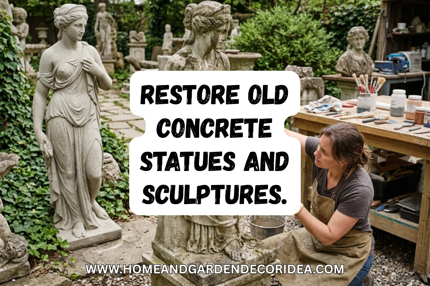 How To Restore Old Concrete Statues and Sculptures.