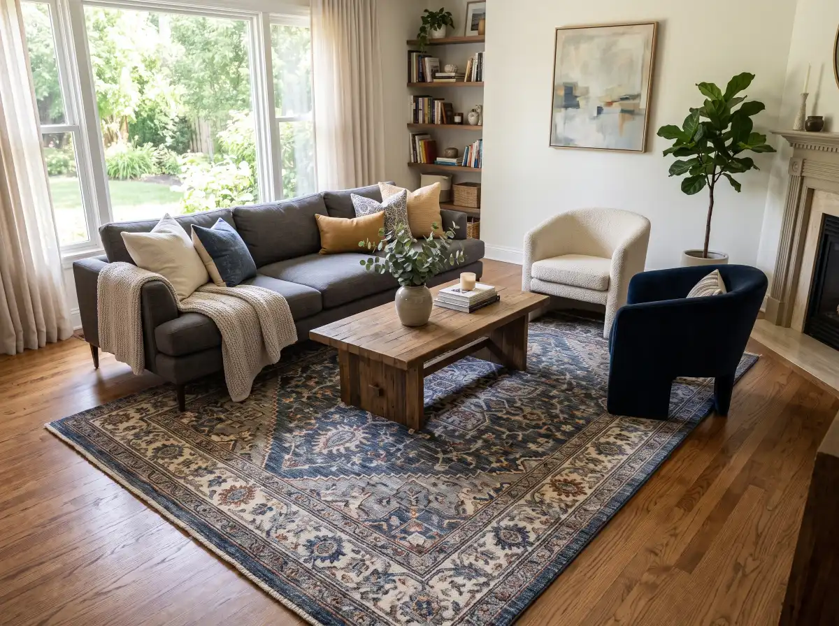 The Best Area Rugs for Living Rooms: How to Choose the Right Size and Style Without Regret